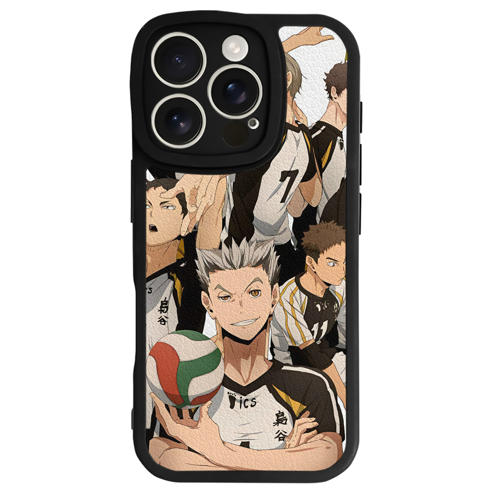 （画像用） ハイキュー!! Haikyu!! 【iPhone 16シリーズ対応】シリコンスマホケース（レザー調） 材質：シリコン